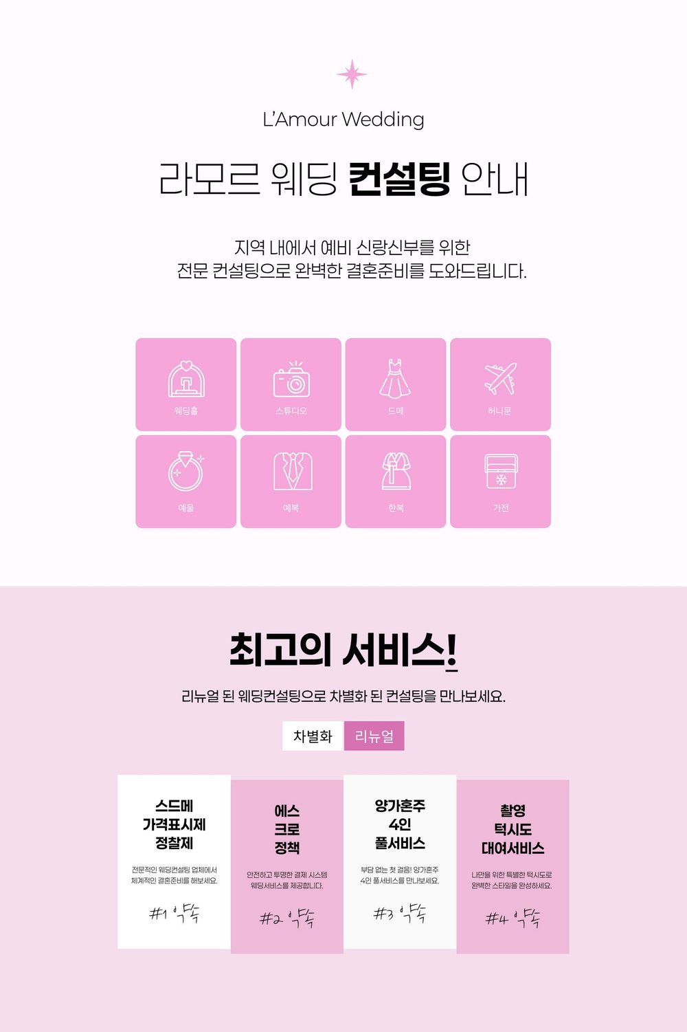 대구신세계 라모르 웨딩박람회 컨설팅 여덟 분야와 스드메 정찰제·에스크로·혼주 4인 헤어메이크업·턱시도 대여 약속